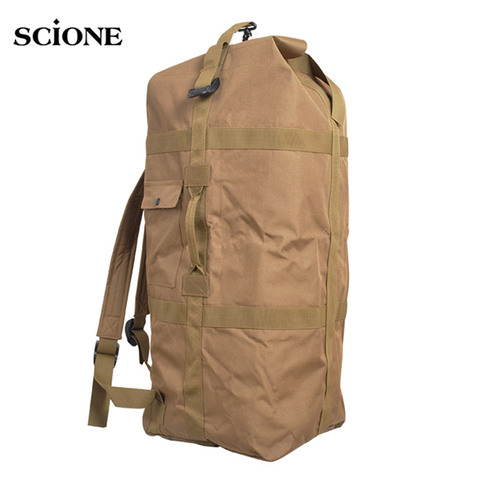 Bolsa táctica Militar impermeable para hombre, mochila grande del ejército de nailon, para viaje al aire libre, senderismo, Camping, X2A, 70L ► Foto 1/6