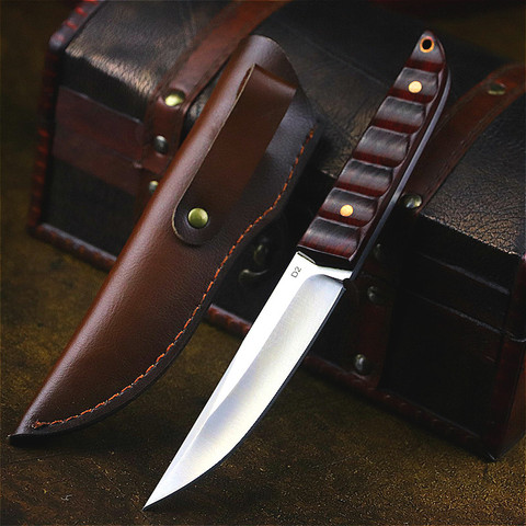 DEHONG Japón D2 de acero de alta dureza sharp cuchillo al aire libre de la selva cuchillo de camping recto cuchillo de caza colección cuchillo recto ► Foto 1/6