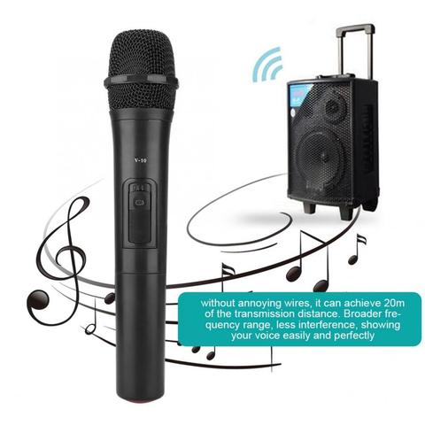 Amplificador de Audio de micrófono de mano Universal UHF inalámbrico profesional para micrófono de Karaoke para amplificador de Audio de rendimiento de Iglesia ► Foto 1/6