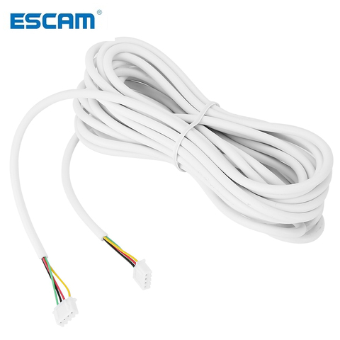 ESCAM-Cable de cobre Flexible redondo para sistema de intercomunicación de teléfono y puerta de vídeo, 4 núcleos, 20m ► Foto 1/6