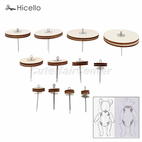 Conjunto de 10 piezas de marionetas de oso para manualidades, accesorios de Puppet hechos a mano, juguetes para manualidades de osos de peluche, juntas para hacer álbumes de recortes de madera de 12mm-55mm ► Foto 1/6