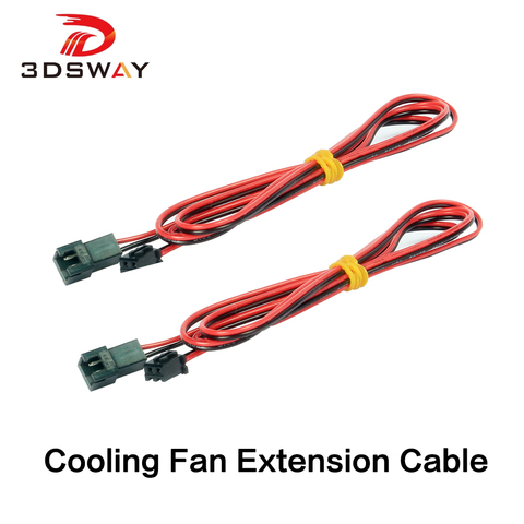 Piezas de impresora 3D, Cable de extensión de ventilador de refrigeración 2pin XH2.54, línea de conexión de Cable alargador hembra a macho 1M 2 Metro, 3DSWAY 2 unids/lote ► Foto 1/1