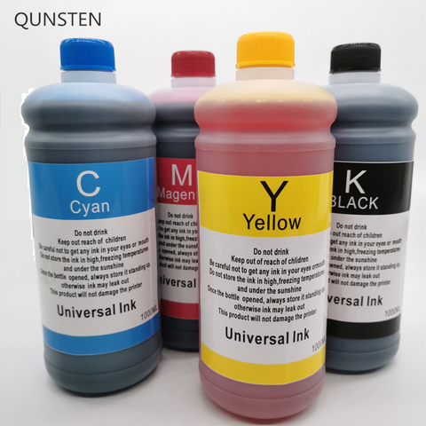 Recambio de tinta a base de tinta para impresora Epson, Canon, HP, Brother, Lexmark, Samsung, Dell, color negro, 1KG, 1000ML ► Foto 1/6