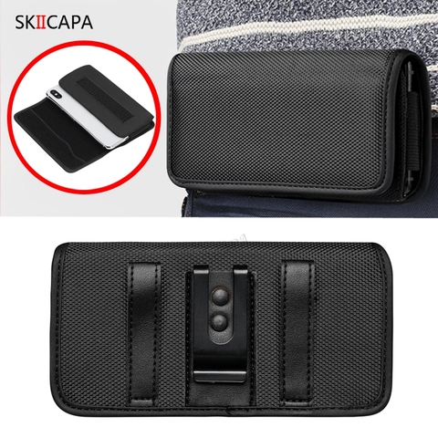 Para Xiaomi POCO X3 NFC M3 caso tela Oxford Clip de cinturón funda para Xiaomi Redmi Nota 9 10X PRO 9A 10T Lite 10 ULTRA bolso de cintura del teléfono ► Foto 1/6