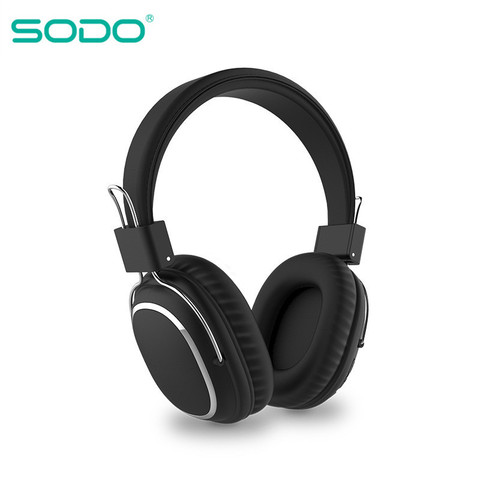 SODO-Auriculares de diadema estéreo Bluetooth 5.0 con micrófono para móvil, audífonos inalámbricos y con cable, plegables, con ranura para tarjeta TF, 1004 ► Foto 1/6