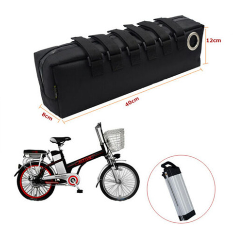 Bolsa de almacenamiento para batería de bicicleta eléctrica, funda protectora para bicicleta, resistente al agua, 40x12x8cm, accesorios para bicicleta eléctrica, 43x14x9cm ► Foto 1/6