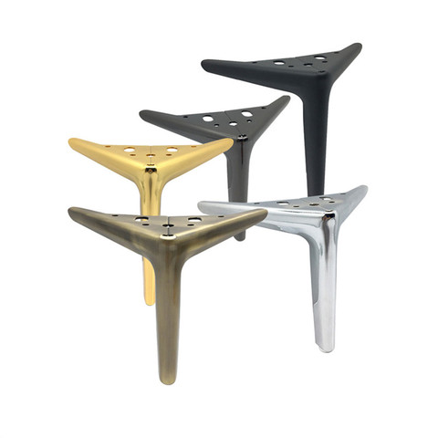 4 Uds. Altura 12/15/19CM moderno triángulo hierro muebles de Metal sofá silla patas armario, mesa patas de cama con tornillos Accesorios ► Foto 1/6