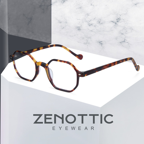 ZENOTTIC-gafas cuadradas de acetato para hombre y mujer, anteojos cuadrados con prescripción para miopía, gafas ópticas transparentes para Miopía ► Foto 1/6