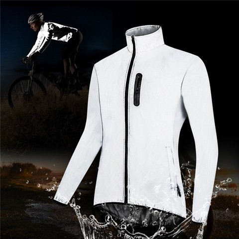 Chaquetas de ciclismo reflectantes de noche seguridad para correr chaquetas hombres montar impermeable transpirable Ciclismo MTB camiseta de bicicleta de carretera ► Foto 1/6