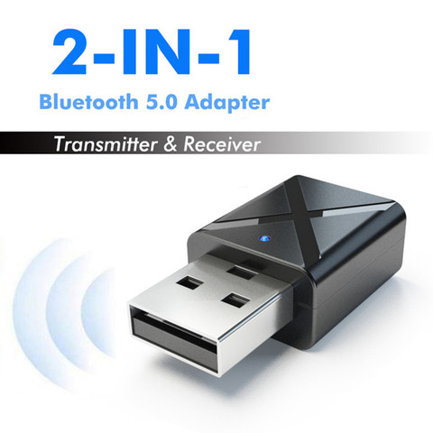 Transmisor receptor Bluetooth 5,0 Mini 3,5mm AUX adaptador estéreo Bluetooth inalámbrico para música de coche transmisor Bluetooth para TV ► Foto 1/6
