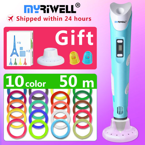 Myriwell 3d pluma 3d bolígrafos, pantalla LED, ABS/filamento del PLA, 3 pluma 3d modelo Smart 3d impresión pluma mejor regalo para Kidspen ► Foto 1/6