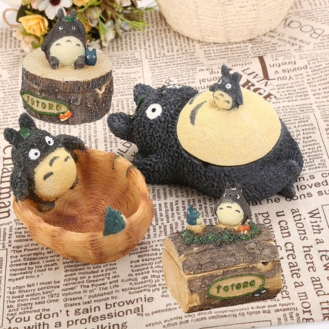 Muñeco de juguete de dibujos animados de Hayao Miyazaki, plato de fruta de My Neptune Totoro, Cenicero, ornamento creativo de Totoro, decoración del hogar, regalo de cumpleaños ► Foto 1/6