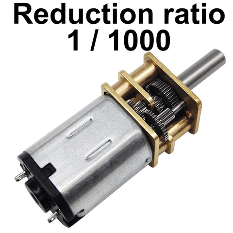 Pequeño N20 DC orientado Motor 3V 6V 12V 12V de baja velocidad 5RPM-40RPM, relación de reducción 1/1000 Mini Motor DC invertido juguetes Dispositivo inteligente ► Foto 1/6