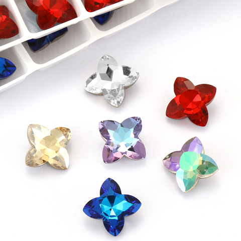 Diamantes de imitación k9 de cristal de estrella de colores, 14mm, gemas artesanales para ropa de Navidad, decoración de joyería, Diy, fabricación a mano ► Foto 1/6