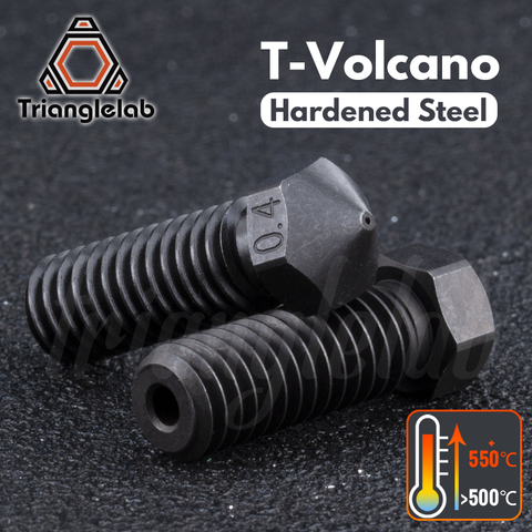 Trianglelab-boquillas Volcano de acero endurecido, impresora 3D de alta temperatura PEI PEEK, filamento de fibra de carbono para E3D Volcan hotend ► Foto 1/4