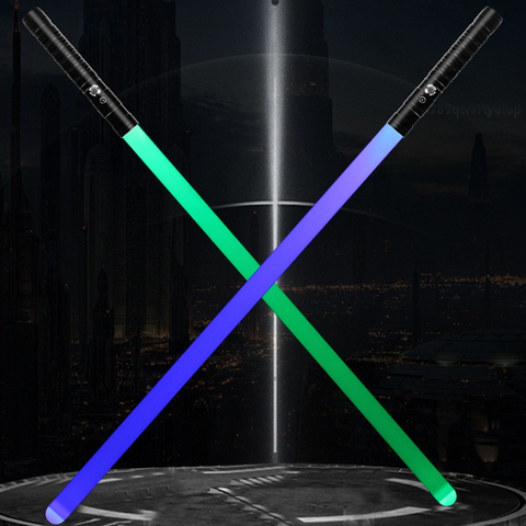 Sable de luz de juguete espada de Metal RGB sable de luz palo de Luz Juegos de Lock-Up espada intermitente para niños Cosplay Juguetes regalos ► Foto 1/6