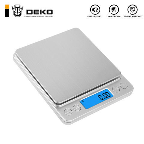 DEKO-básculas de peso Digital WS093 500g x 0,01g, Mini básculas de precisión electrónicas portátiles, caja de bolsillo, cocina con 2 bandejas ► Foto 1/4