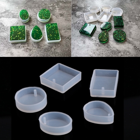 5 uds DIY molde de silicona molde artesanal para Joya de collar de resina Fabricación de colgantes ► Foto 1/6