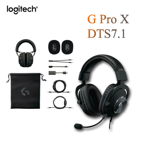 Logitech Original G PRO X Gaming auriculares con cable sonido envolvente USB tarjeta de sonido externo Microphon ► Foto 1/6