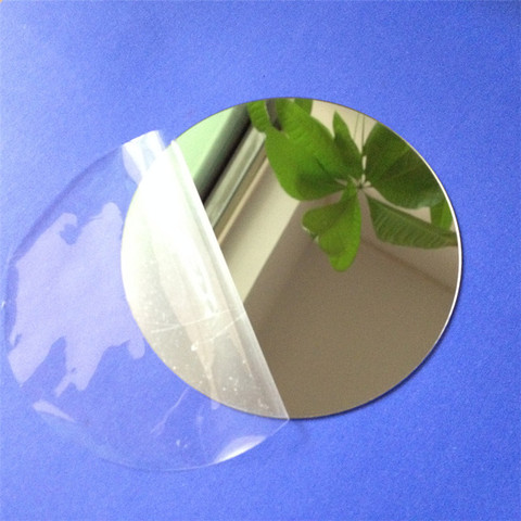 10 piezas de diámetro 100x1mm espejos de pared acrílicos pegatinas de hoja redonda plástico PMMA vidrio Hotel lente decorativa Miroir mural de Plak ► Foto 1/6