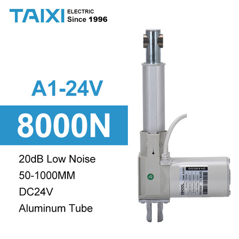 Actuador eléctrico lineal para puerta automática, barra telescópica DC24V, 600mm, 400mm, Motor de empuje 8000N, abridor de ventana ► Foto 1/6