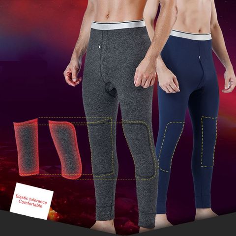 Pantalones de algodón para hombre, ropa interior térmica, Leggings de alta elasticidad, de realce, ajustados ► Foto 1/6