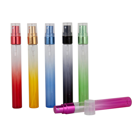 6 uds mezclar colores 10ML Mini botella de muestra de promoción gradiente recargable de Spray de vidrio de viaje Mini frasco de Perfume 10cc botellas de Perfume ► Foto 1/6