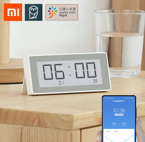 MiaoMiaoCe-pantalla LCD de tinta e-link, reloj Digital Original, BT4.0 medidor de humedad, termómetro de alta precisión, temperatura y humedad Sen ► Foto 1/6