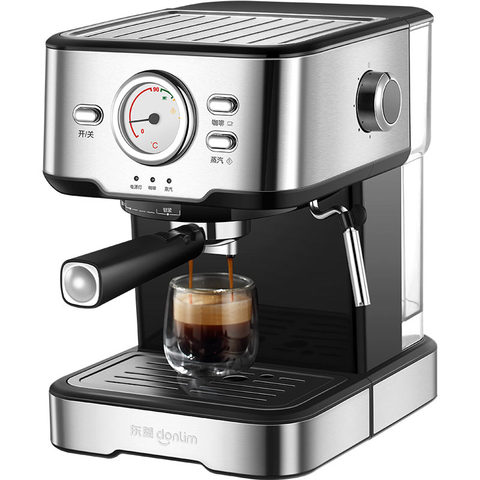 Máquina de Espresso para el hogar, dispositivo con visualización semiautomática, Control de temperatura completo, espuma de leche, filtro italiano, 20 segundos de calor ► Foto 1/6