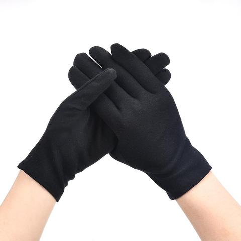 Guantes elásticos finos para hombre y mujer, 1 par de guantes elásticos para conducir, joyería ajustada para baile, color blanco y negro ► Foto 1/6