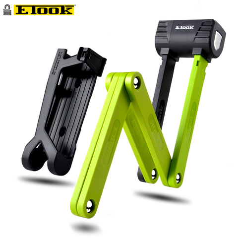 ETOOK-candado antirrobo para bicicleta de montaña, Premium, plegable, de Metal, con contraseña, seguridad anticorte ► Foto 1/6