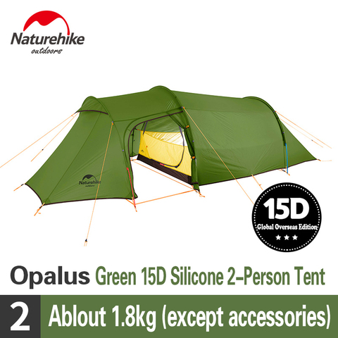 Nturehike nuevo Opalus 2-4 persona túnel tienda ultraligero viajes en familia de la tienda de Camping 4 temporada senderismo gran espacio portátil tiendas de campaña ► Foto 1/6