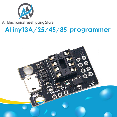 ATtiny13A / ATtiny25 / ATtiny45 / ATtiny85 placa de circuito impreso de programación de desarrollo de ATTINY enchufable ► Foto 1/1