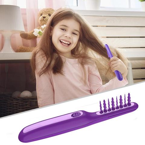 Cepillo eléctrico para desenredar el cabello, herramienta de masaje para el cuero cabelludo, fácil de liberar, nudos para cabello húmedo y seco, 4c ► Foto 1/6