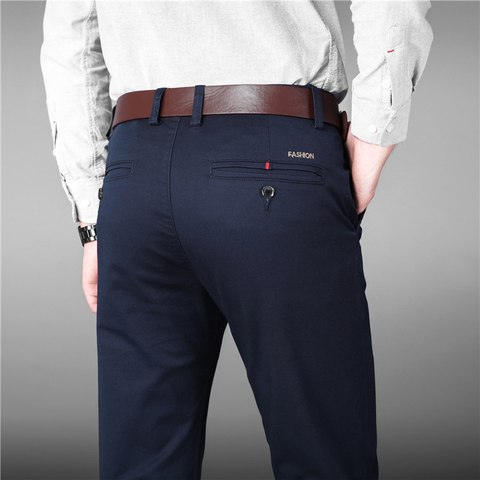 2022 pantalones de lujo rectos de negocios informales para hombre de alta calidad de diseñador primavera otoño elegante hombre ocio largo pantalones formales ► Foto 1/6