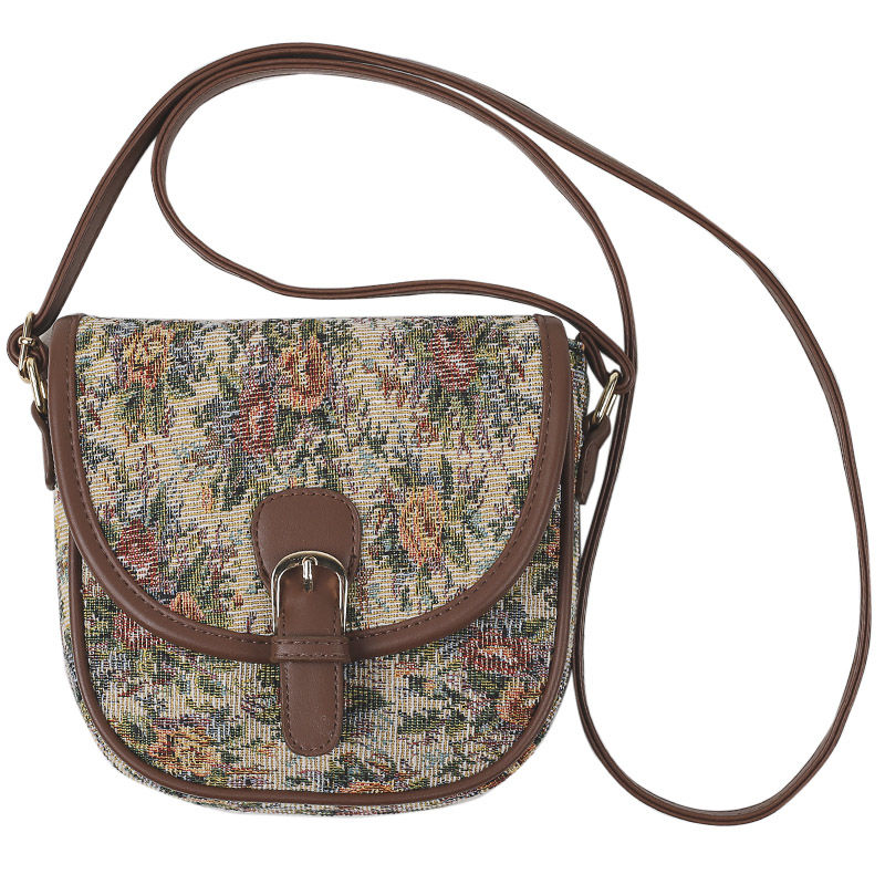 Bolso de hombro tipo bandolera para mujer, diseño Vintage de flores, estilo japonés, de lona, envío gratis ► Foto 1/6