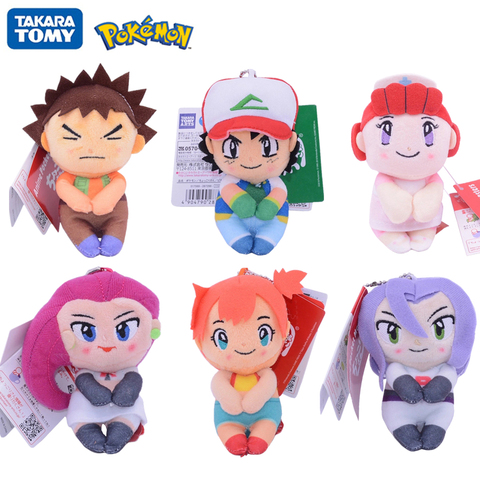 Figuras de Pokémon originales de 10cm para niños, Ash, Ketchum, Brock, Misty, Nurse, Joy, Pikachu, Kawaii, llavero colgante de felpa, juguetes para niños, regalo de Navidad ► Foto 1/6