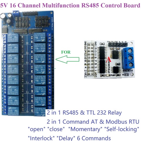 Módulo multifunción RS485 RS232(TTL) PLC Modbus Rtu, placa de interruptor de Control IO para tablero de relé LED de Motor de 5V 12V 24V ► Foto 1/6