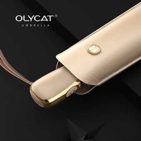 OLYCAT-paraguas de bolsillo para mujer, sombrilla automática con protección UV para la lluvia, Plegable, portátil y plano, UPF50 + ► Foto 1/6