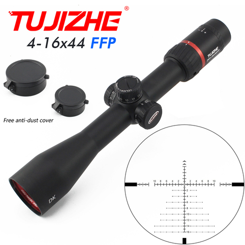 TUJIZHE-mira telescópica táctica para rifle de caza, primer plano Focal, paralaje lateral, visor de cazador, 4-16X44FFP ► Foto 1/6