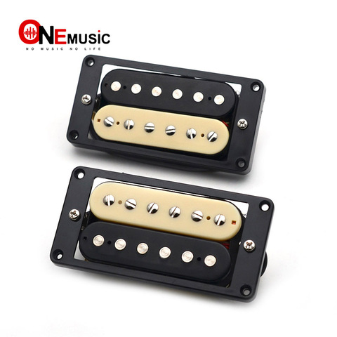 Pastilla de guitarra eléctrica de doble bobina, pastilla de guitarra con cara de cebra, Humbucker, 50/52mm, con marco de instalación, accesorios de guitarra ► Foto 1/6