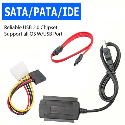 USB 2,0 a IDE SATA S-ATA 2,5 HD 3,5 HDD convertidor adaptador de disco duro ► Foto 1/6