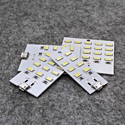 USB libro LED luces 8LEDs 12LEDs 16LEDs 20LEDs SMD 5730 bombilla LED de potencia de 5V de entrada blanco luz de noche USB interfaz USB MICRO ► Foto 1/3