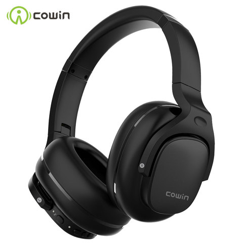 COWIN-auriculares inalámbricos E9 con Bluetooth, dispositivo con cancelación activa de ruido, por encima de la oreja, con micrófono, Aptx Sonido HD ► Foto 1/6