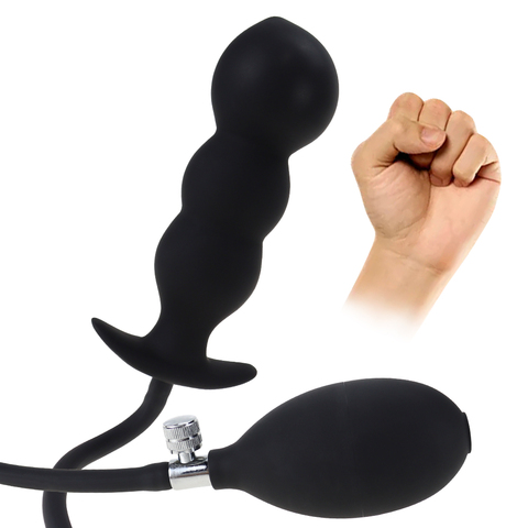 Juguete sexual Anal inflable para hombres y parejas, estimulador Anal con cuentas de Material elástico, tapón Anal, Juguetes sexuales eróticos, masajeador de próstata para adultos ► Foto 1/6