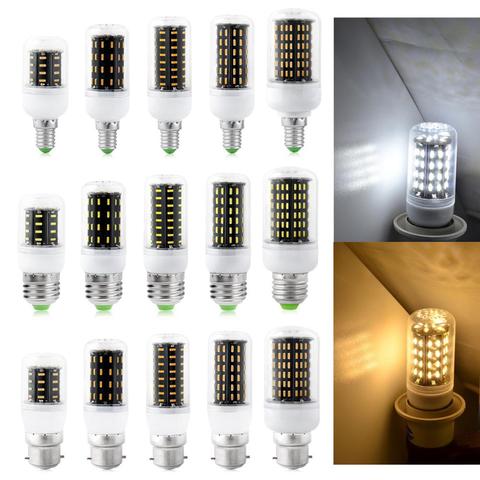 Bombillas de bombilla LED tipo mazorca E12, E14, E26, E27, B22, 12W-35W, Base de bayoneta de tornillo, lámpara blanca, ahorro de energía, 4014 SMD, 110V, 220V ► Foto 1/6