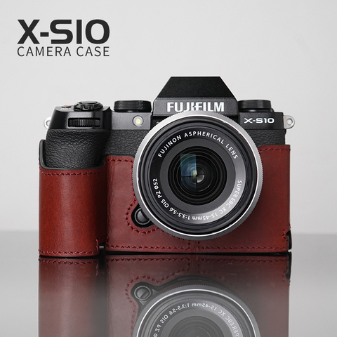 MrStone-Funda de cámara Fujifilm X-S10, hecha a mano, de cuero genuino, accesorios ► Foto 1/5