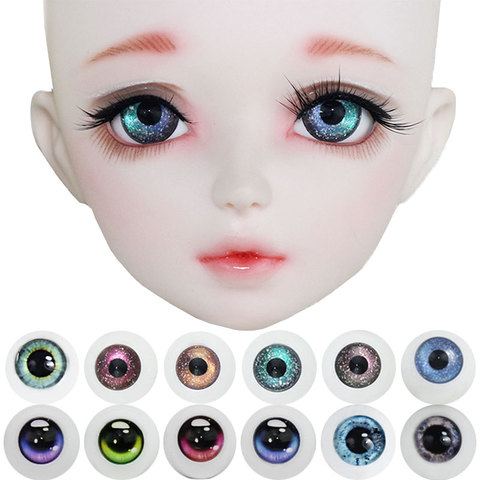 Ojos acrílicos BJD para muñecas, accesorios para muñecas, Ojos de simulación coloridos de dibujos animados, ojos para muñecas, 14mm, 16mm, 18mm ► Foto 1/6