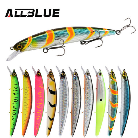 ALLBLUE-señuelo de pesca suspendido JERKBAIT, 130mm, 20g, Wobbler Minnow, tungsteno, Lucio, aparejos ► Foto 1/6