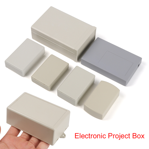 Caja de instrumentos de plástico impermeable para bricolaje, caja de instrumentos de plástico, Caja de proyectos electrónicos, suministros eléctricos, color blanco/gris ► Foto 1/6